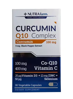 OUTLET - Dermoskin NutraFarm Curcumin 100mg Q10 Complex 30 Kapsül - Dermoskin