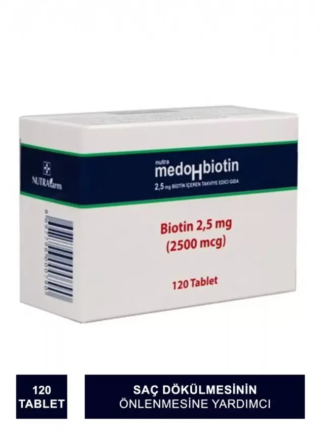 Dermoskin NutraFarm MedoHbiotin 2,5 mg 120 Tablet - 2