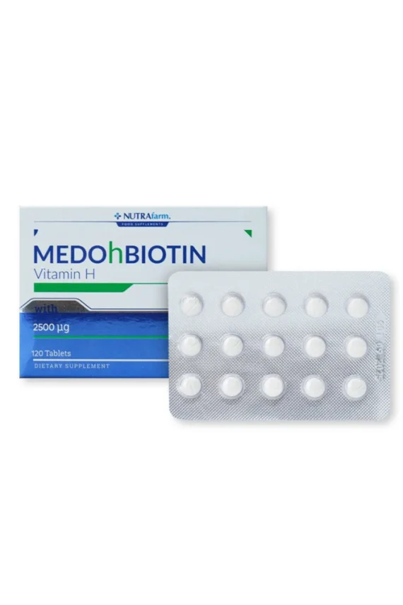 Dermoskin NutraFarm MedoHbiotin 2,5 mg 120 Tablet - 1