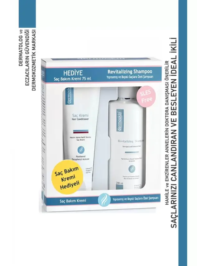 ​Dermoskin Revitalizing Şampuan 200 ml + Saç Bakım Kremi 75ml Hediye - 1