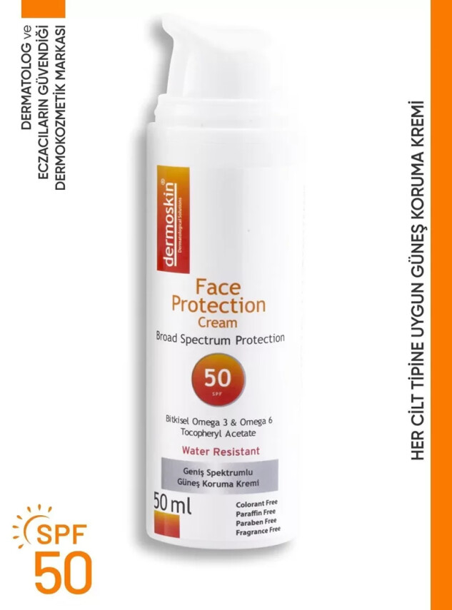 Dermoskin SPF 50+ Face Protection Güneş Kremi 50 ml - Dermoskin