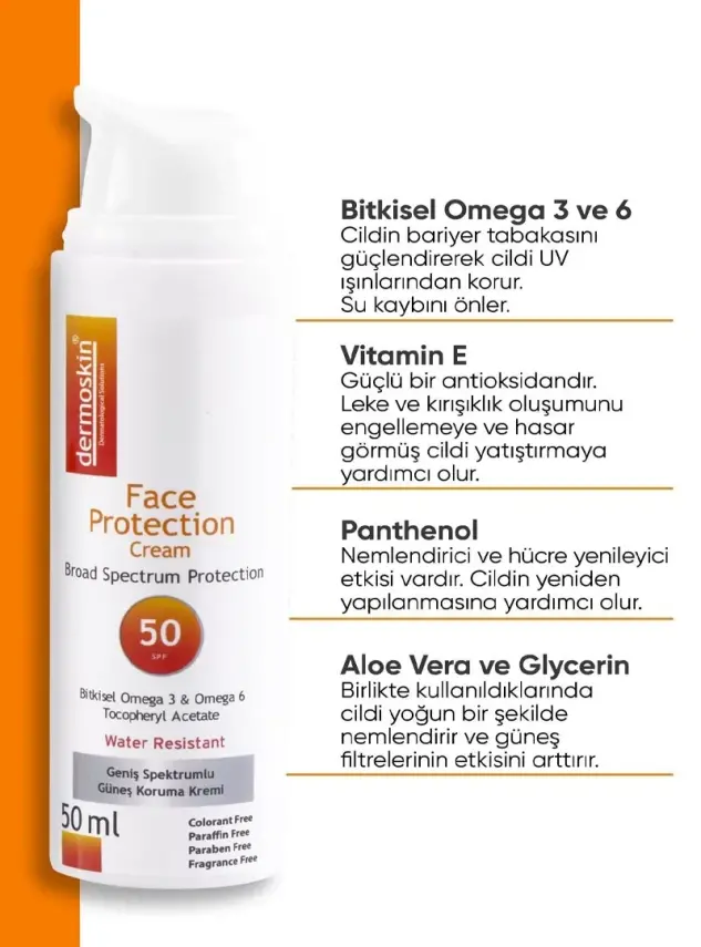 Dermoskin SPF 50+ Face Protection Güneş Kremi 50 ml - 3