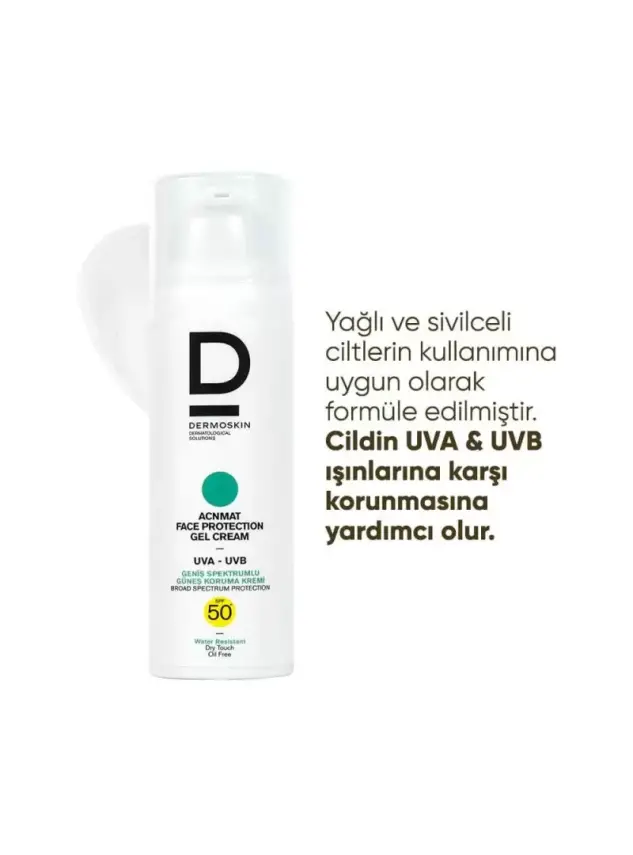 Dermoskin Sun Acne Mat SPF 50+ Face Protection Gel Cream 50 ml - 2