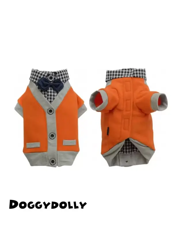 Doggy Dolly Ekose Yakalı Papyonlu Kıyafet Medium - 1