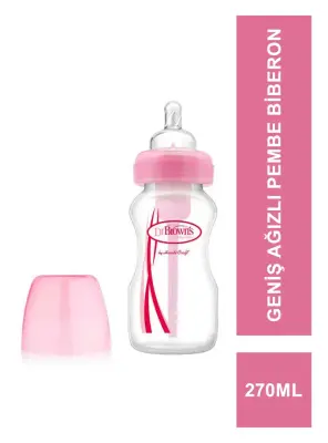Dr. Brown's Options 91305 Geniş Ağızlı Biberon 270 ml Pembe - 1