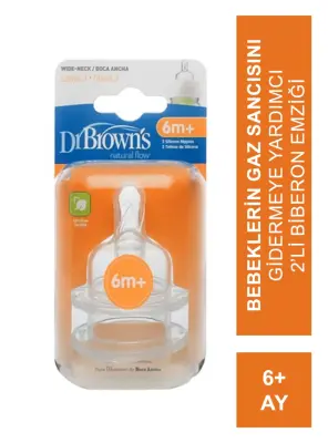Dr Browns 2 li Geniş Ağız No3 Biberon Emziği Yedek Hızlı Akış - 1