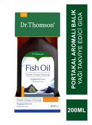 Dr. Thomson Fish Oil Portakal Aromalı 200 ml - Dr. Thomson