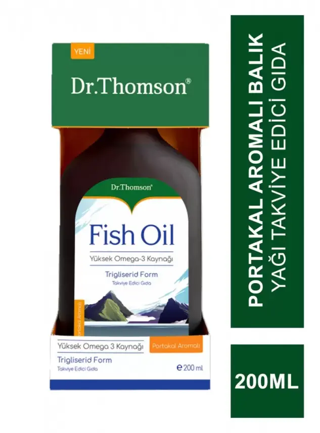 Dr. Thomson Fish Oil Portakal Aromalı 200 ml - 1