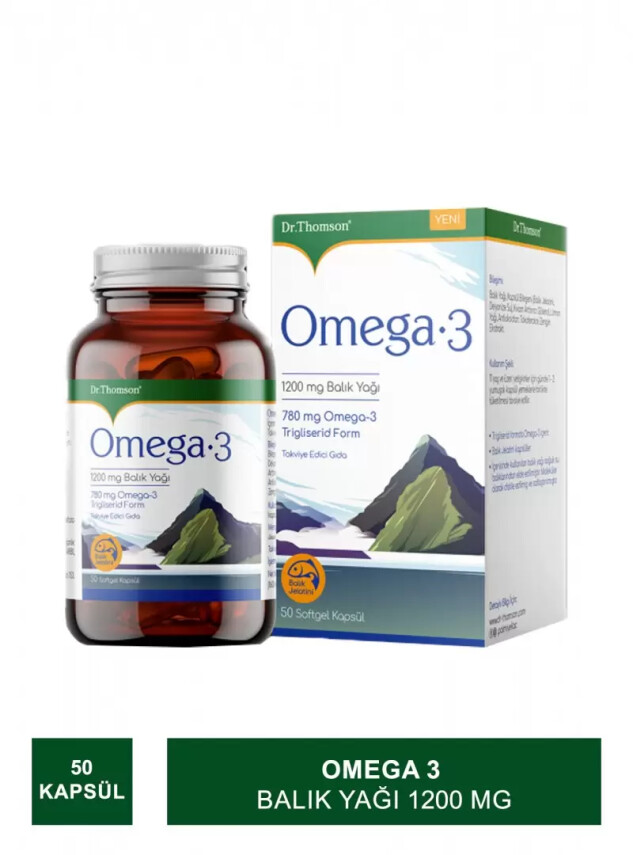 Dr. Thomson Omega 3 Balık Yağı 1200 mg 50 Kapsül - Dr. Thomson