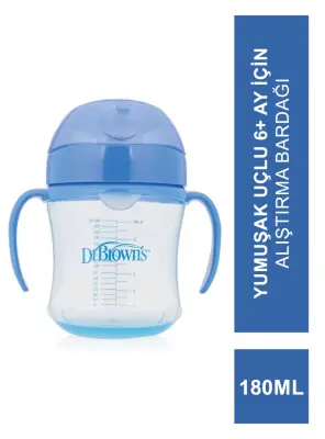 Dr.Browns Yumuşak Uçlu Alıştırma Bardağı 180ml -6m+- - 1