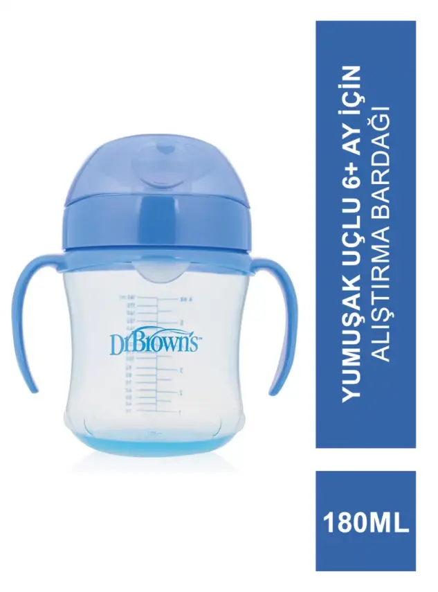 Dr.Browns Yumuşak Uçlu Alıştırma Bardağı 180ml -6m+- - 1