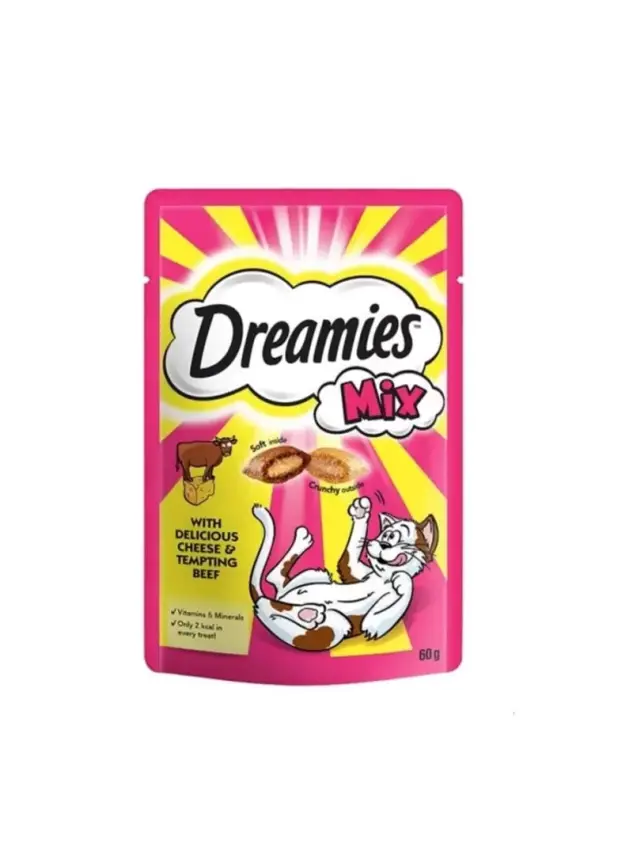 Dreamies Mix Sığırlı&Peynirli Kedi Ödül Maması 60 gr - 1