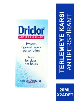 Driclor Roll On Applicator 20ml / Terlemeye karşı Antiperspirant x 2 ADET - Stiefel