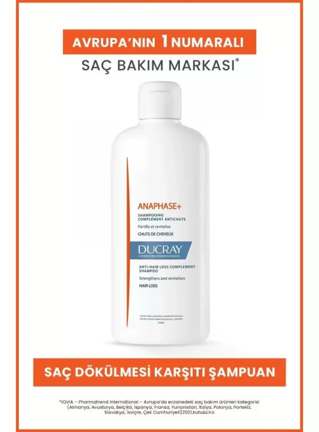 Ducray Anaphase+ Saç Dökülmesi Karşıtı Şampuan 400ml - 1