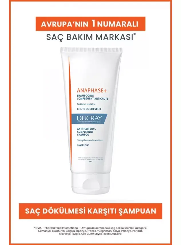 Ducray Anaphase+ Shampoo Saç Dökülmesi Karşıtı Şampuan 200ml - 1