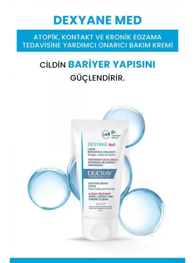 Outlet - Ducray Dexyane MeD Atopik, Kontakt ve Kronik Egzama Tedavisine Yardımcı Onarıcı Bakım Kremi 30ml - 1