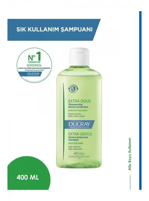 Ducray Extra Doux Shampoo Günlük Şampuan - 1
