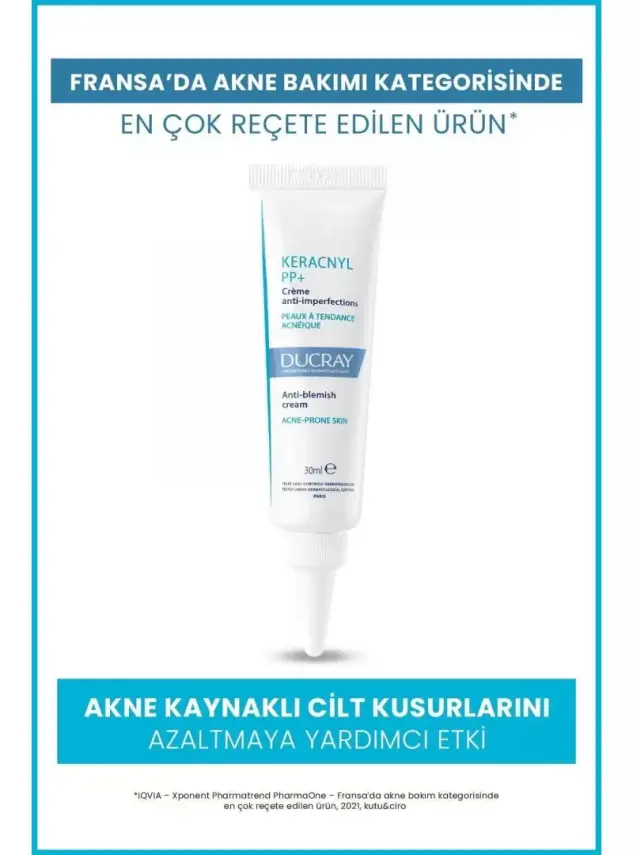 Ducray Keracnyl PP+ Yağlı ve Akneye Eğilimli Ciltler İçin Bakım Kremi - 1