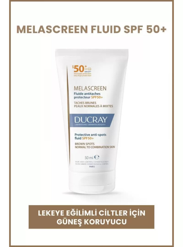 Ducray Melascreen Fluid Spf 50+ Leke Karşıtı Normal/Karma Ciltler İçin Güneş Koruyucu 50ml - Ducray