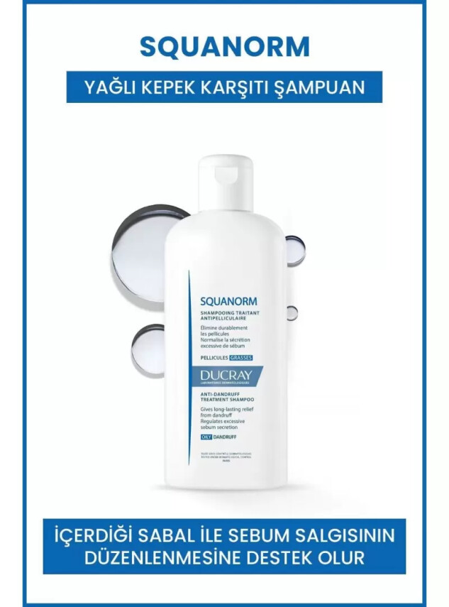 Ducray Squanorm Yağlı Kepek Karşıtı Şampuan 200ml - Ducray