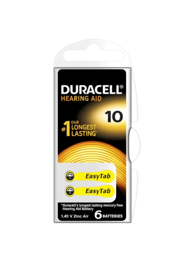 Duracell Activair İşitme Cihazı Pili 6'lı No: 10 - Duracell