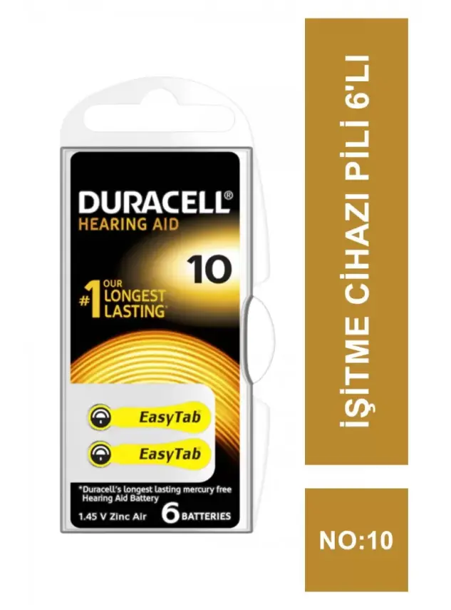 Duracell Activair İşitme Cihazı Pili 6'lı No: 10 - 2