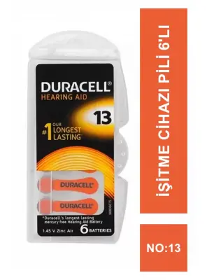 Duracell Activair İşitme Cihazı Pili 6'lı No: 13 - 1