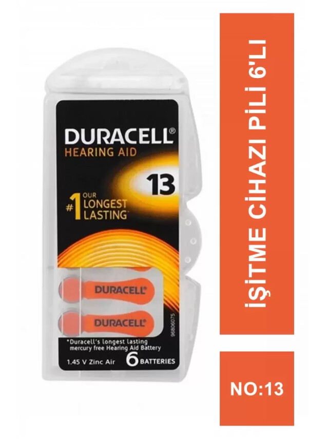 Duracell Activair İşitme Cihazı Pili 6'lı No: 13 - Duracell