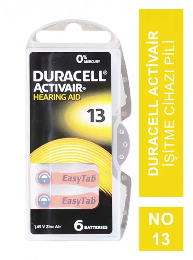 Duracell Activair İşitme Cihazı Pili 6'lı No: 13 - 3