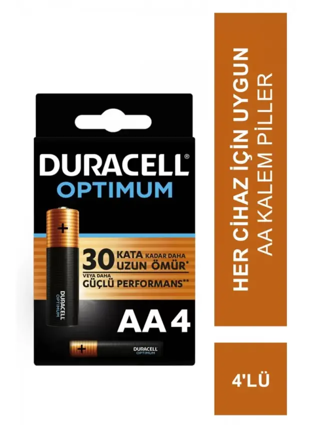 Duracell Optimum Alkalin AA Kalem Piller 4'lü Paket - 2