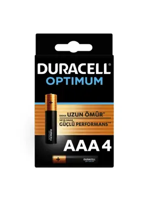 Duracell Optimum Alkalin AAA İnce Kalem Piller 4’lü Paket - 1