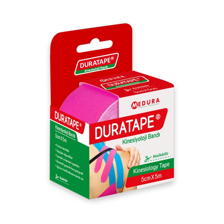 Duratape Kinesiology Bandı Pembe 5 cm x 5 m - 1
