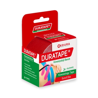 Duratape Kinesiyoloji Bandı Kırmızı 5 cm x 5 m - Duratape