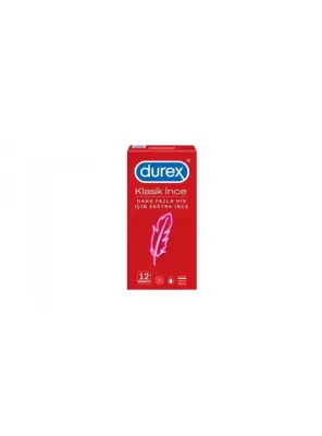 Durex Klasik İnce Prezervatif 12 Adet - Durex