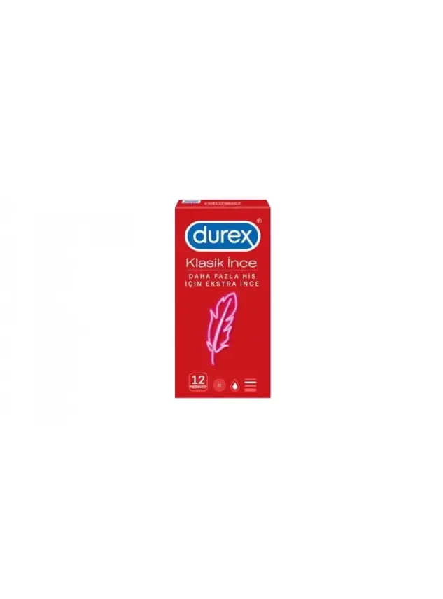 Durex Klasik İnce Prezervatif 12 Adet - 1