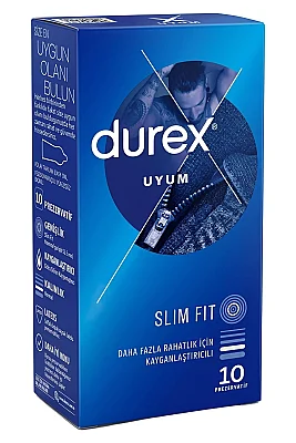Durex Prezervatif Slim Fit Uyum 10lu - Durex