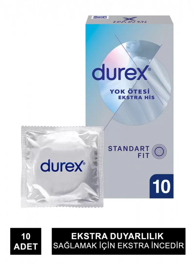 Durex Yok Ötesi Ekstra İnce Ekstra His 10lu Prezervatif - Durex