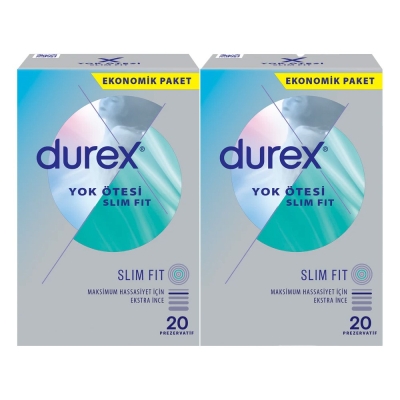 Durex Yok Ötesi İnce Slim Fit Prezervatif 20li - 2li Paket - Durex