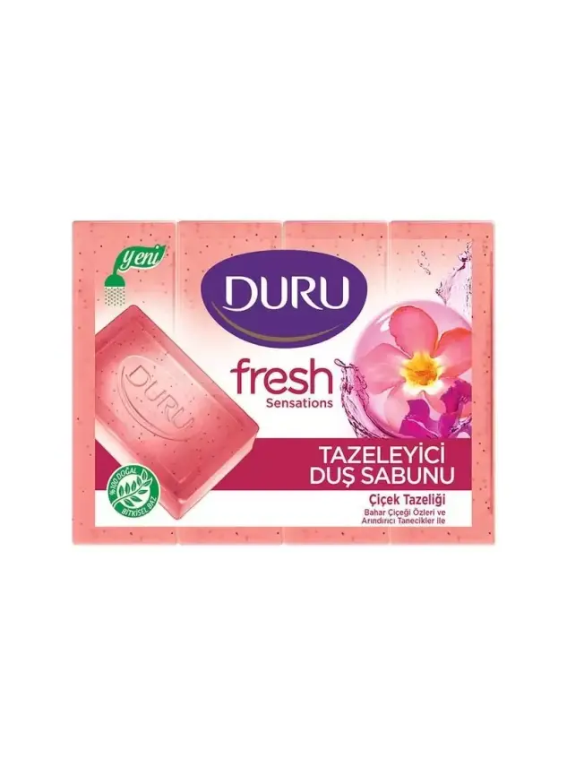 Duru Çiçek Tazeliği Tazeleyici Duş Sabunu 4x160g - 1