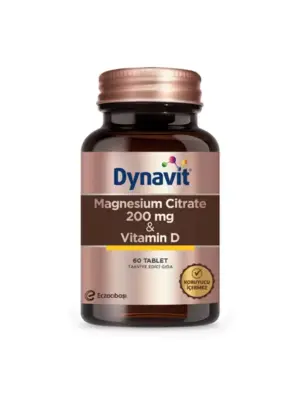Dynavit Magnesium Citrate 200 mg & D Vitamini 60 Tablet - Eczacıbaşı