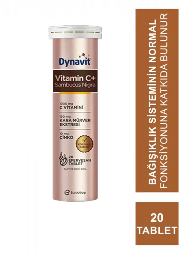 Dynavit Vitamin C+ Sambucus Nigra 20 Efervesan Tablet - 1