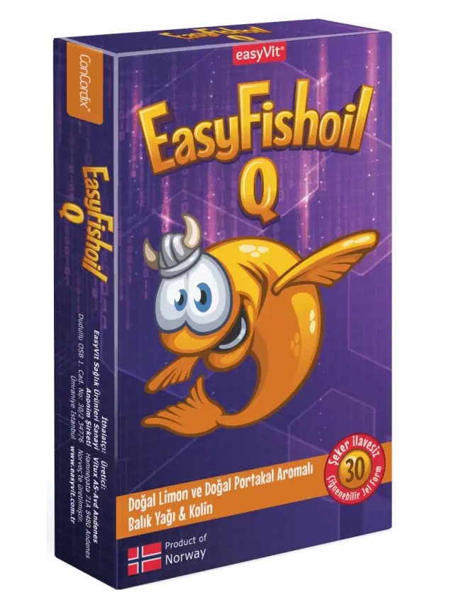 EasyFishoil Q Omega&Kolin Kids 30 Çiğnenebilir Jel Tablet - 1