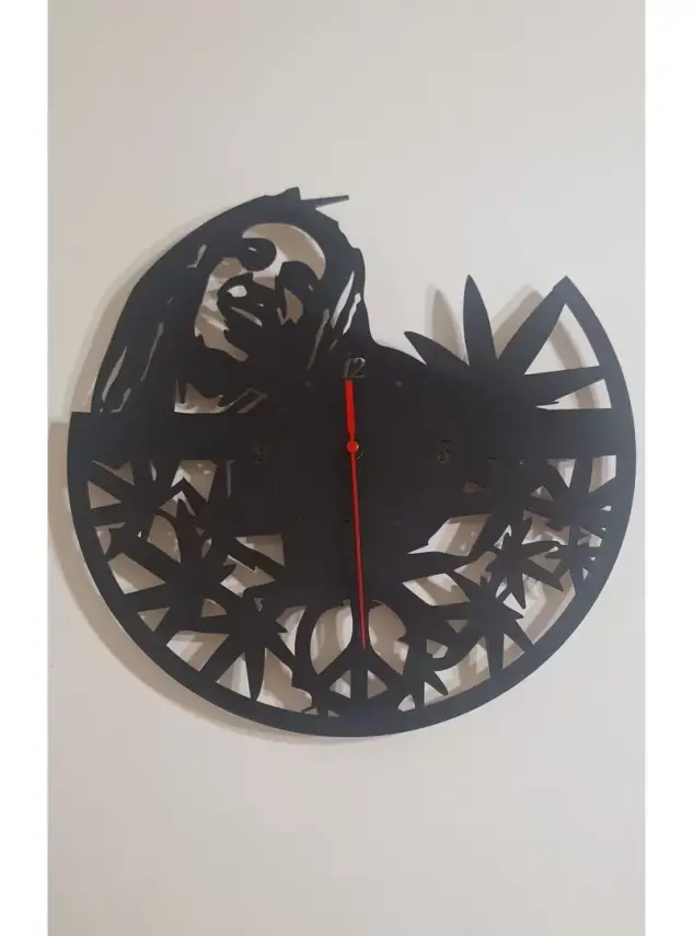 Ebruli Sanat Tasarım Bob Marley Temalı Özel Tasarım Ahşap Duvar Saati Duvar Dekorasyonu - 2