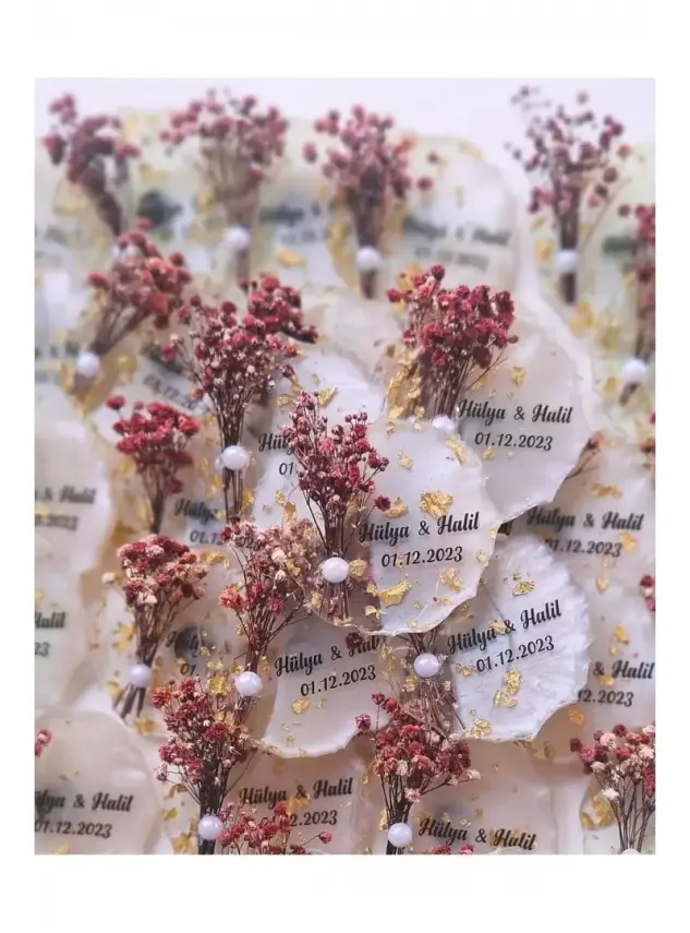 Ebruli Sanat Tasarım Epoksi Magnet 25 Adet - 1