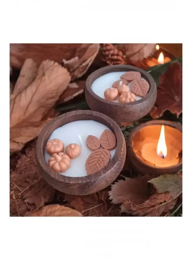 Ebruli Sanat Tasarım Hallowen Temalı Özel Tasarım Soya Wax Mum - 1