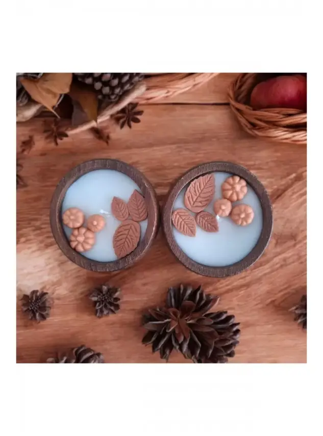Ebruli Sanat Tasarım Hallowen Temalı Özel Tasarım Soya Wax Mum - 2