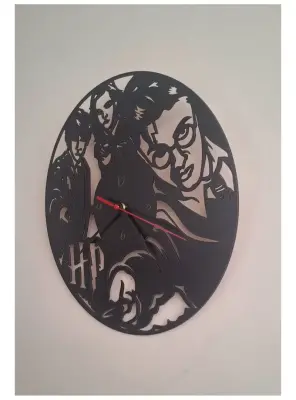 Ebruli Sanat Tasarım Harry Potter Dekoratif Duvar Saati - 1
