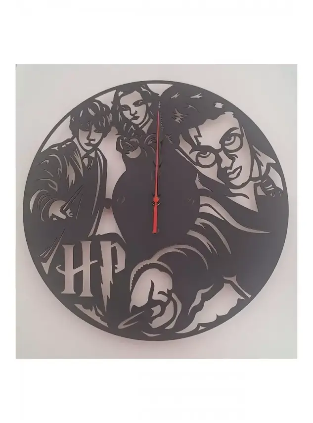 Ebruli Sanat Tasarım Harry Potter Dekoratif Duvar Saati - 2