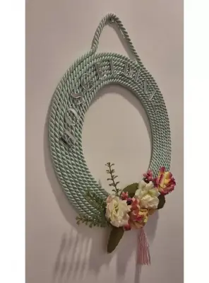 Ebruli Sanat Tasarım Hasır Tasarım Hoşgeldiniz Kapı Süsü - 2