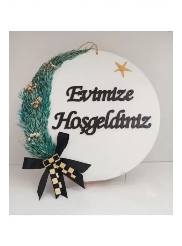 Ebruli Sanat Tasarım Hoşgeldin Kapı Süsü - 1